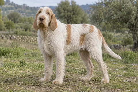 SPINONE ITALIANO adulto, de pé, com o corpo inteiro visível.