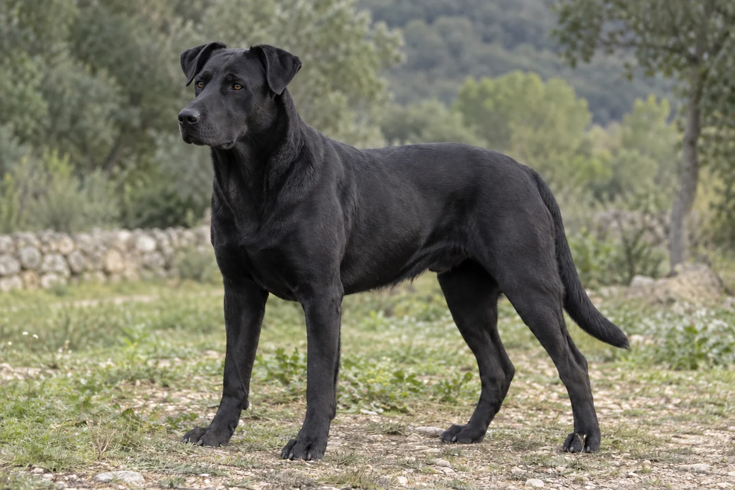 CA DE BESTIAR adulto, de pé, com o corpo inteiro visível.