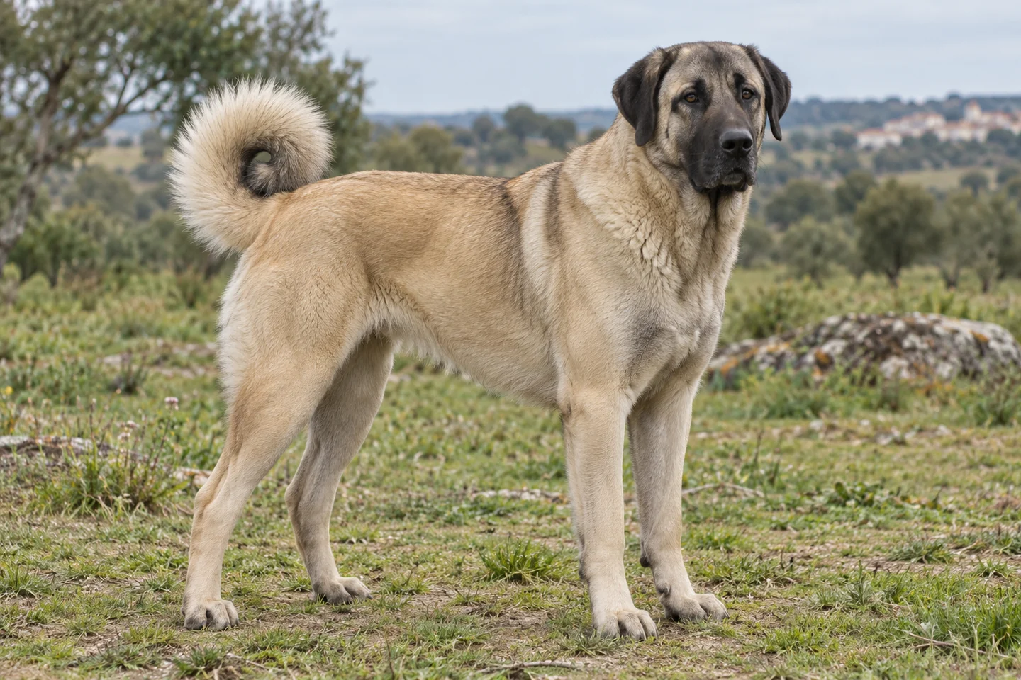 KANGAL ÇOBAN KÖPEGI adulto, de pé, com o corpo inteiro visível.