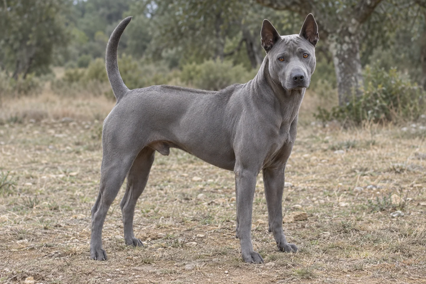 THAI RIDGEBACK DOG adulto, de pé, com o corpo inteiro visível.